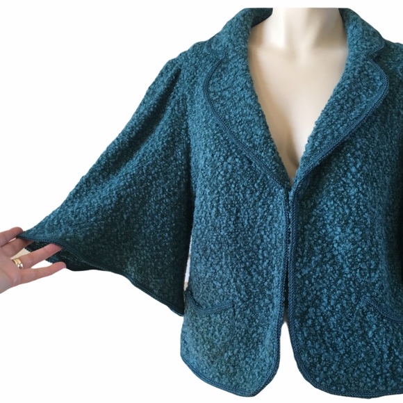 Vintage Sandro Sportswear Nubby Wool Blend Jacket, - Picture 5 of 5